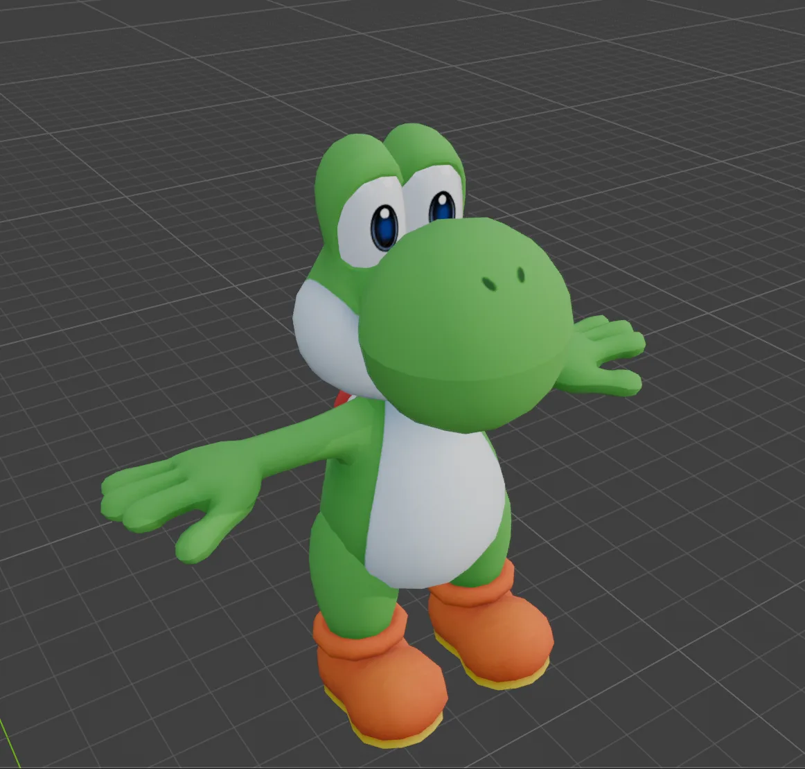 Close up render of the Yoshi-style 3D character used to represent each agent in My Studio